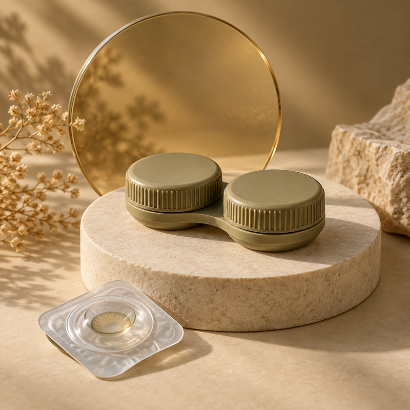 Editorial contact lens accessories — hazel