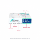 Acuvue 2 6 Pack - illustrative package label guide in English. Power and expiration details are examples, not the supplied prescription or stock expiration.