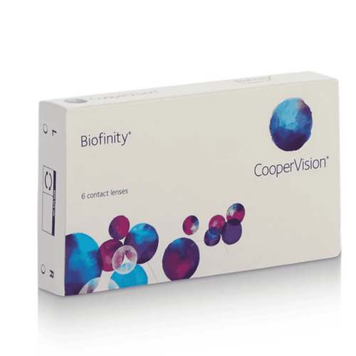 Biofinity 6 Pack contact lens box by CooperVision