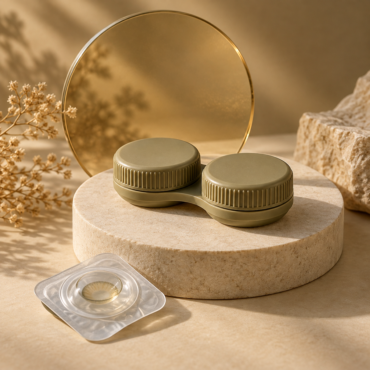 Editorial contact lens accessories — hazel