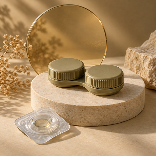 Editorial contact lens accessories — hazel